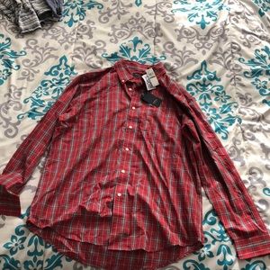 Arrow Plaid Long Sleeve Button-Up Shirt